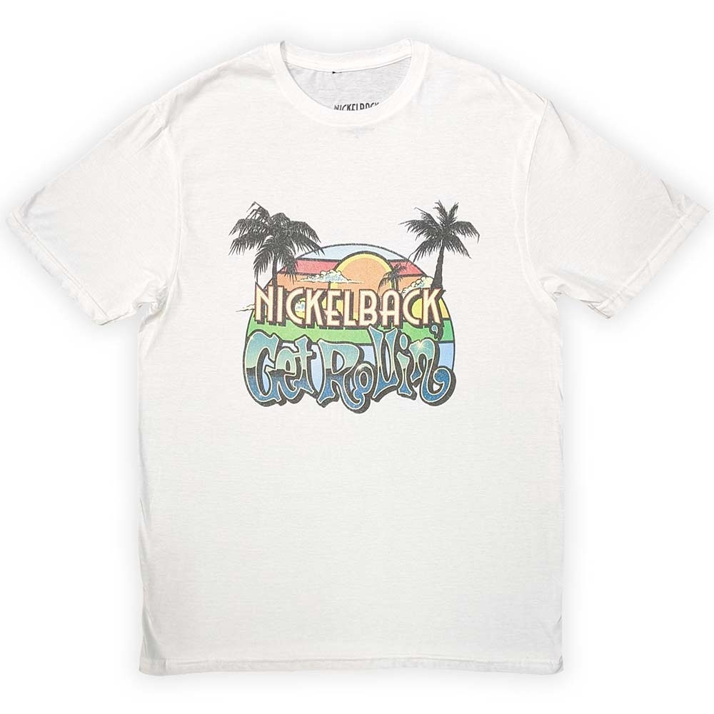 Nickelback - Get Rollin' Sunset Heren Tshirt - Wit